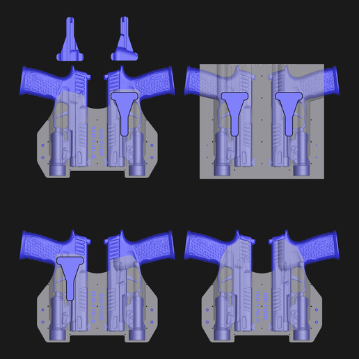 SIG SAUER 365 FUSE WITH STREAMLIGHT TLR-1 HL-X - SPLIT VACUUM HOLSTER MOLD - TRIM JIG 3D model
