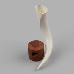 f.png Archivo STL Viking Drinking Horn + Base・Diseño de impresión en 3D para descargar