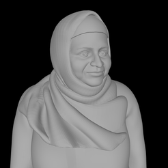 model-11.png Archivo STL MUJER MUSULMANA - MUJER MUSULMANA CON HIYAB - MUJER MUSULMANA CON VELO・Plan de impresión en 3D para descargar