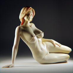 Woman-lying-down-bikini-1.jpg Файл STL Женщина лежит в бикини・Шаблон для 3D-печати для загрузки