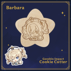 BarbaraCC-1-_Cults.png STL file Barbara Cookie Cutter・3D print model to download