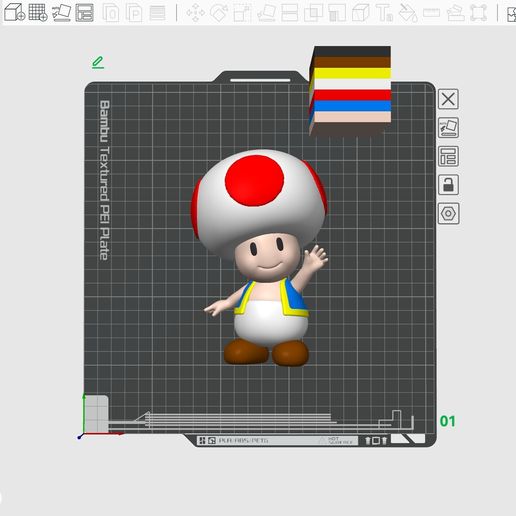 🎨 mario toad multicolor 3mf・ 3MF File for 3D printing・Cults
