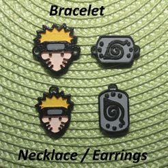 IMG_7751.jpg STL-Datei 4 Naruto #2 Necklaces, Armbänder, Earrings, Jewelry・3D-druckbares Modell zum herunterladen