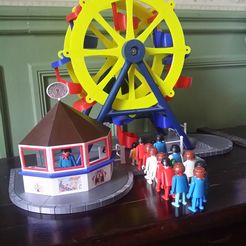 2019-03-04 17.02.16.jpg Файл 3D Large wheel on Playmobil scale・3D-печатная модель для загрузки