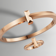 2.png Tiffany T Style Ring Bangle Set 3D Model STL 3DM Cad File