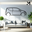 up-gti-2019.png Wall Silhouette: Volkswagen - up gti 2019