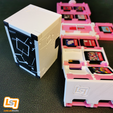 2M001-5.png 3D-Datei 22 IN 1 AUFBEWAHRUNGSWÜRFEL FÜR NINTENDO SWITCH-SPIELKASSETTEN UND MICROSD-KARTEN・Design für den 3D-Druck zum Herunterladen