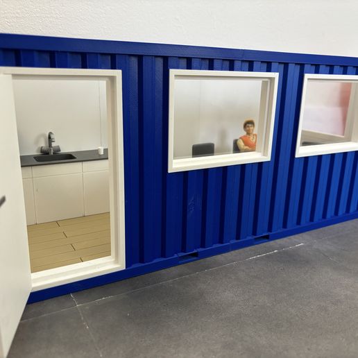 20ft-Container-breakroom-front-view.jpg Conjunto de cantina elevada / sala de descanso / contentor de escritório incluindo mobiliário e acessórios e escadas 1/14