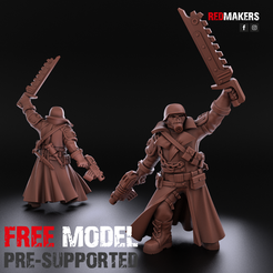 A1_presupported_kvadrat.png Free 3D file Steel Guard - Officer of the Imperial Force・3D print object to download