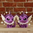 vaporeon_gleamb.png vaporeon chibi 2 models easy to print cute