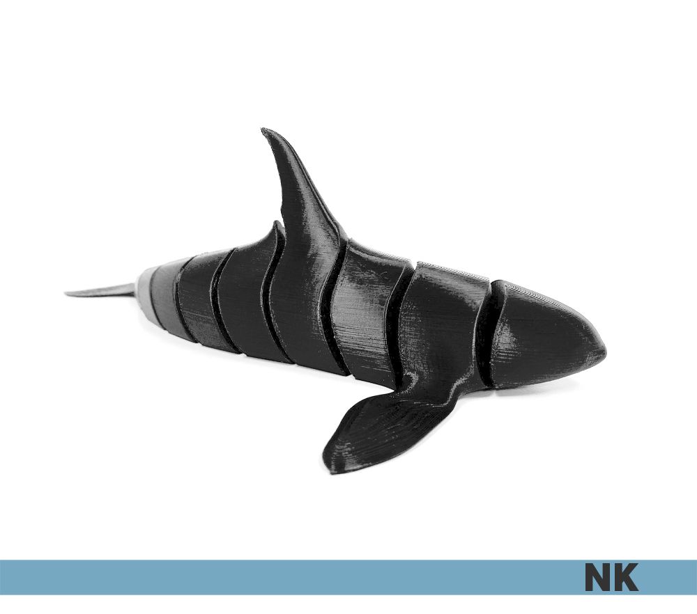 NK Fichier STL COLLECTION ARTICULÉE REQUIN ORCA ESTURGEON DAUPHIN BALEINE・Modèle pour imprimante 3D à télécharger, NontasK
