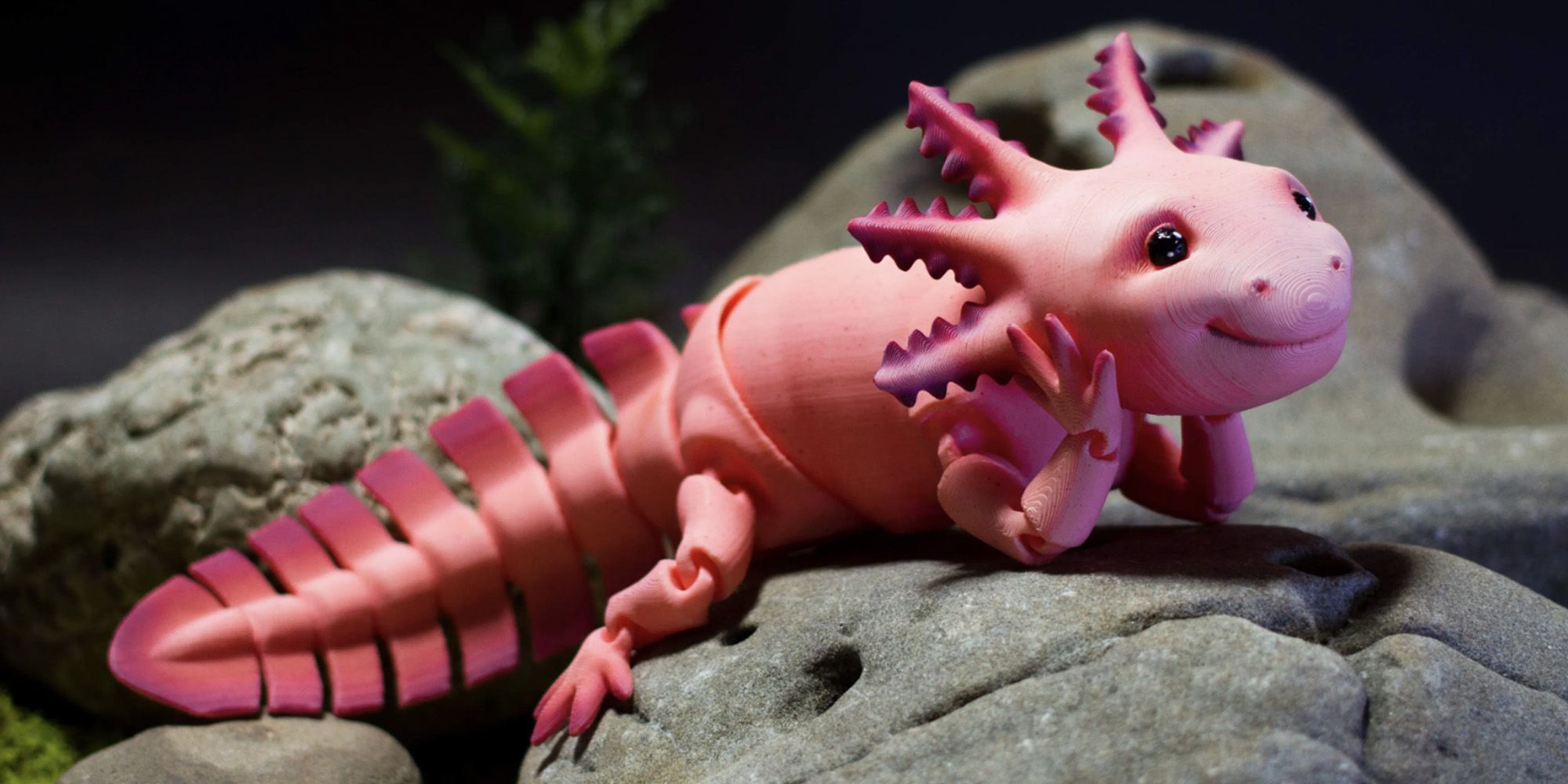 Fichier STL pour impression 3D, adorable axolotl articulé