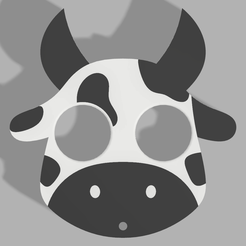 1.png STL file Cow Self Defense Key Ring・3D printable model to download