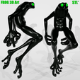 22222.png FROG 3D ART | Black Frog Figure - Print Model | Frog TOY