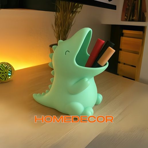 Godzilla pen holder no support - 3D model önizlemesi