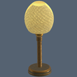 Abat jour ovoide.PNG Cylindrical shade, height 199 mm for floor lamp