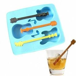 25cacf248a2a9dd4ec7c8e8f5a1f05ea.jpg Fichier STL Moule à glaçons en forme de guitare・Idée pour impression 3D à télécharger