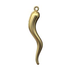 Italian-horn-00.jpg STL file Italian horn pendant and charm 3D print model・3D printable model to download