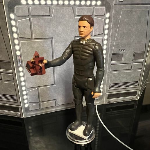 VINTAGE DUNE DUNCAN IDAHO FREMEN KENNER STYLE ACTION FIGURE, 3.75" CUSTOM FIGURE, FRANK HERBERT BOOK. 3D model