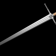 Preview02.png Geralt Steel Sword -The Witcher 3 Version 3D print model