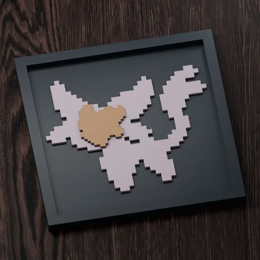 Espeon Line - Pokemon Silhouette Frame | Box sprite | STL