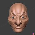 09.jpg Japanese Bugaku Mask - Devil Mask -Halloween Cosplay 3D print model