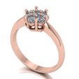 7.jpg Printable STL jewelry engagement ring round flower 0.52ct