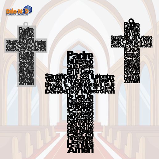 OUR FATHER KEYCHAIN 3D model