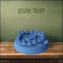 Trap01.2.jpg OBJ file Nemoriko´s : Tabletop Beartrap Marker・3D printable model to download, Nemoriko