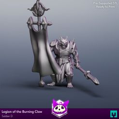 Warrior-D-Banner-Spear.jpg 3D file Legion of the Burning Claw | Soldier D・3D printable model to download