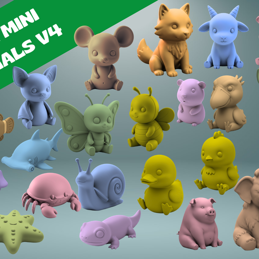 Cute Mini Animals – Set 4 - Commercial