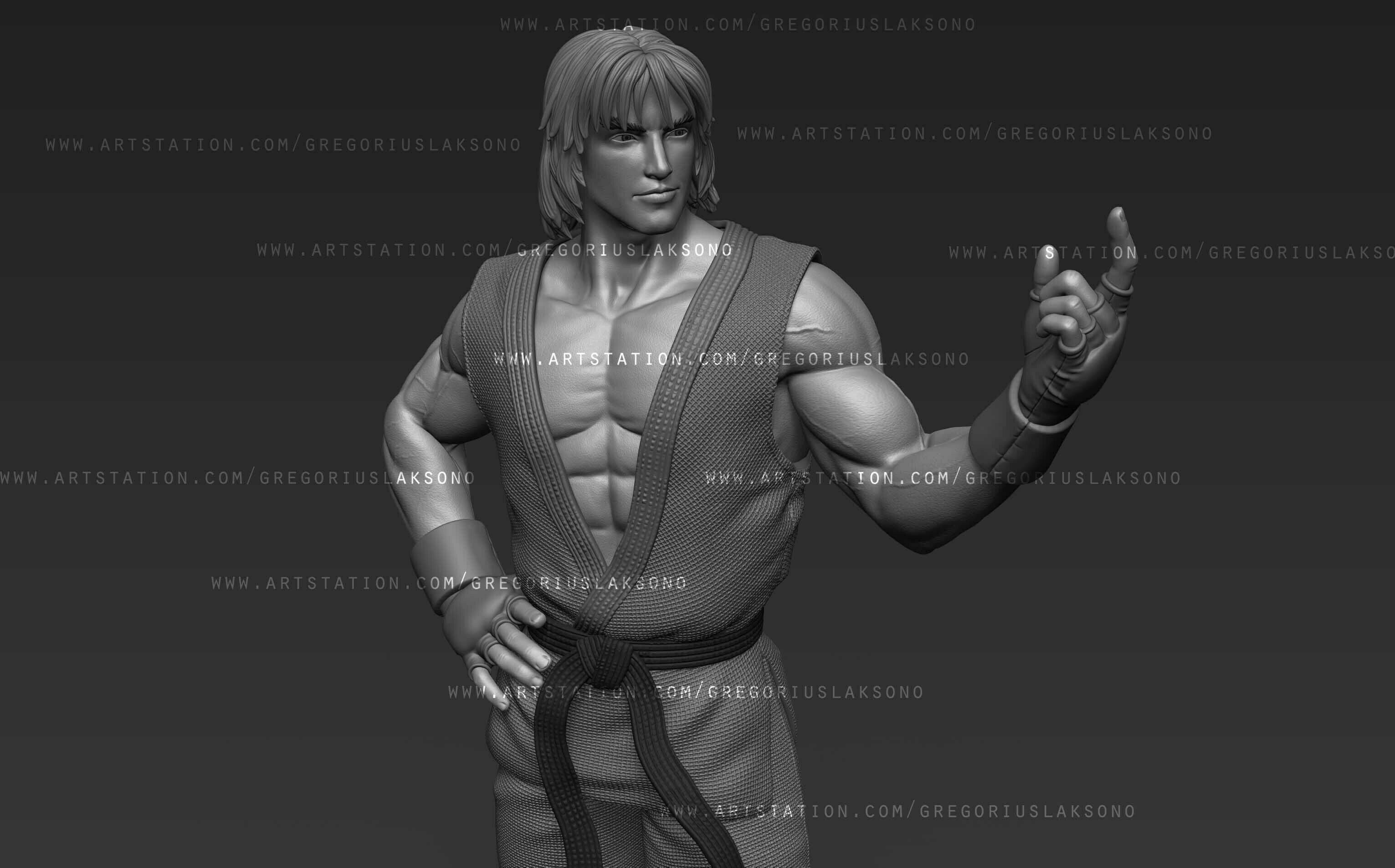 Скачать файл Ken Street Fighter Fan Art Statue 3d Printable • Форма для 3d принтера ・ Cults 1863