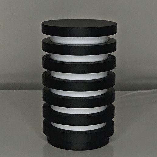 🔦 Modern Minimalist Stacked Cylinder Lamp / Decorative Light・Free STL ...