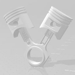 PistonV_1.JPG Fichier STL gratuit Bielles et pistons Harley Davidson・Objet imprimable en 3D à télécharger