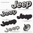 NUMBERING_.jpg Jeep logo car brand for 3D printer or CNC router