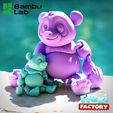 Dan-Sopala-Flexi-Factory-Bambu-Panda_06.jpg Free STL file Flexi Factory Bambu Lab Print-in-Place Panda and Stand・Template to download and 3D print