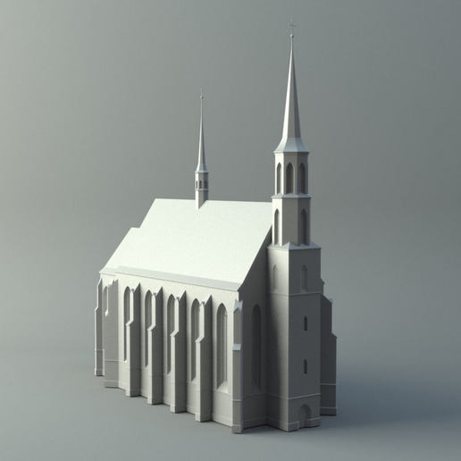 Church of St. Catherine (CZ, Prague) - 3D model önizlemesi
