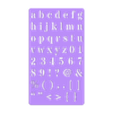 Bullet Journal Lower Case Letters.stl Cartas para o Bullet Journal