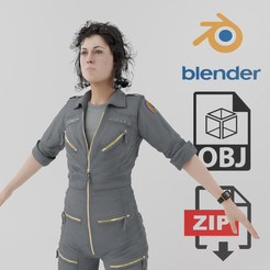 Portada.png OBJ-Datei Ellen Ripley Texturiertes Lowpoly・3D-Drucker-Vorlage zum herunterladen
