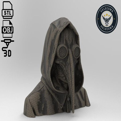 base.289.3.jpg Plague Doctor Mask 3D Print Model