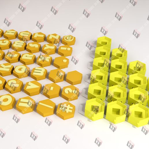 🗝️ Articulated Clicker Keychain Normal Font - Normal Font Alphabet ...