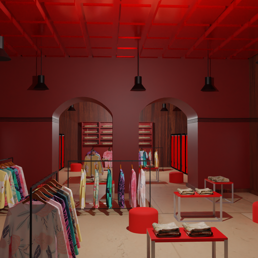 🗿 Clothing Store interior・ STL File for ・Cults