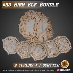 High-Elf-Collection.png 3D file HIGH ELF Bundle - Scatter + Tokens - SH23B・3D printable model to download