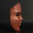 5.png Printible Human Cosplay Face Mask 3D print model