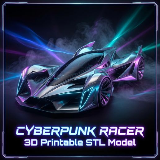 Cyberpunk Racer - 3D Printable STL Model