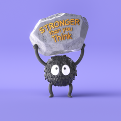 cc.png STL-Datei Stärker als du denkst - Ghibli Schlüsselanhänger・3D-druckbare Vorlage zum herunterladen