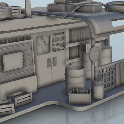 5.jpg Post-apocalyptic Truck shelter - Flames of war Bolt Action Warhammer 40 000 Science fiction SF 40k Star Wars Legion Warhordes Grimdark Confrontation