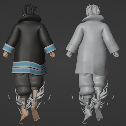 🔥 Shinra Kusakabe - Fire Force・ OBJ File for 3D printing・Cults