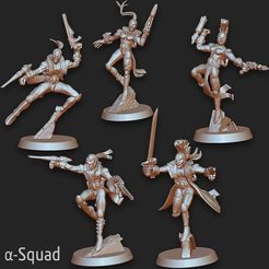 alpha-squad.jpg Файл STL Модульный 5-игровой HARLEQUINE COMBAT SQUAD Alpha *ПРЕДУСМОТРЕНО*・Дизайн 3D принтера для загрузки
