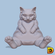 PHC07.png Phone Stand - Lazy Fat Cat